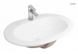 Oltens Asta washbasin 55x42 cm drop in oval with coating SmartClean - white