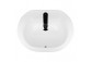 Oltens Asta washbasin 55x42 cm drop in oval with coating SmartClean - white