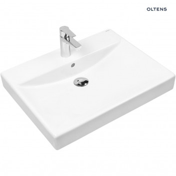 Oltens Hofsa washbasin 60x46 cm countertop with coating SmartClean - white