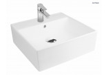 Oltens Hyls washbasin 47 cm countertop square with coating SmartClean - white 