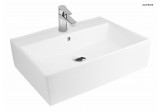 Oltens Hyls washbasin 58,5x44 cm countertop rectangular with coating SmartClean - white