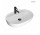 Oltens Hamnes Thin countertop washbasin with tap hole oval 62 x 42 cm white with coating Oltens SmartClean