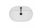 Oltens Hamnes Thin countertop washbasin with tap hole oval 62 x 42 cm white with coating Oltens SmartClean