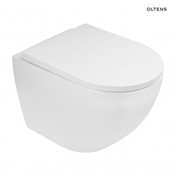 Set Oltens Hamnes bowl WC hanging PureRim with soft-close WC seat 