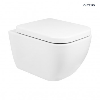 Set Oltens Vernal bowl WC hanging PureRim with coating SmartClean with soft-close WC seat