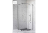 Part left cabins Radaway Premium Pro KDD, 900x2000mm, glass transparent, profil black