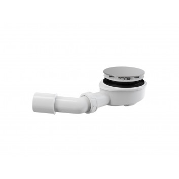 Siphon for shower tray 90 mm - chrome