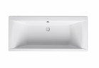 Rectangular bathtub acrylic SLIM RIM - white