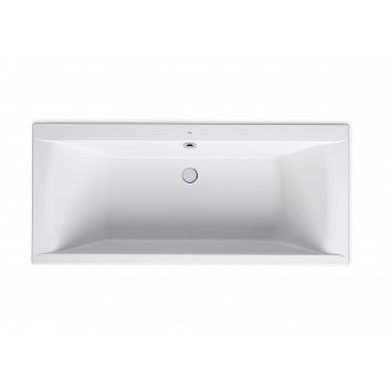 Rectangular bathtub acrylic SLIM RIM - white