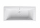 Rectangular bathtub acrylic SLIM RIM - white