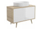 Oltens Hedvig cabinet 95 cm vanity hanging white shine/oak nova 