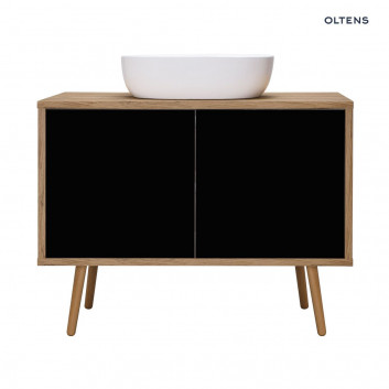 Oltens Hedvig cabinet 95 cm vanity hanging black mat/oak natural witk shelf