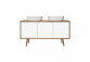 Oltens Hedvig cabinet 140 cm vanity hanging white shine/oak natural witk shelf 