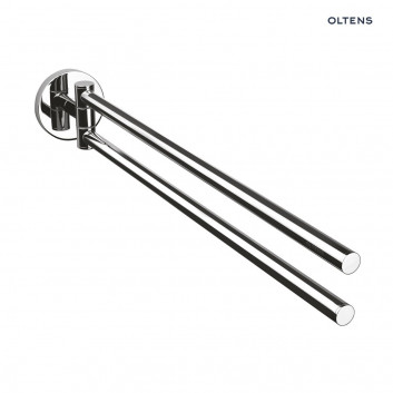 Oltens Gulfoss towel rail 38 cm double arm movable - chrome