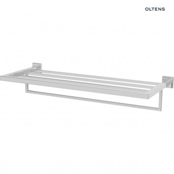 Oltens Tved towel rail 60 cm witk shelf - chrome