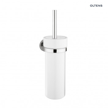 Oltens Gulfoss brush do WC hanging with handle - white ceramics/chrome