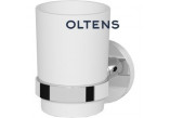 Oltens Gulfoss Glass with holder - white ceramics/chrome