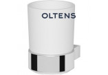 Oltens Vernal Glass with holder - white ceramics/chrome