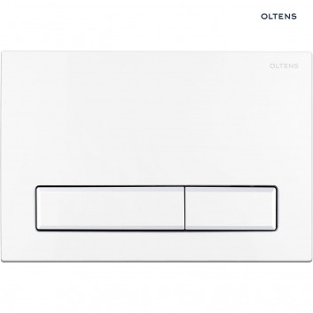 Oltens Torne flushing plate do WC - white