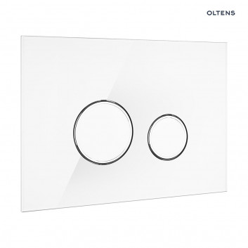 Oltens Torne flushing plate do WC - szklany black/chrome