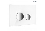 Oltens Lule flushing plate do WC - szklany white/chrome/white