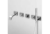 Mixer bath and shower Zucchetti Aguablu 5-hole concealed, External part