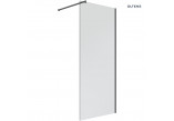 Oltens Bo shower enclosure Walk-In 80 cm profil black mat