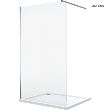 Oltens Bo shower enclosure Walk-In 90 cm profil black mat