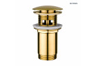 Oltens Halsa korek for washbasin klik klak round z overflow G1 1/4 - gold szczotkowane