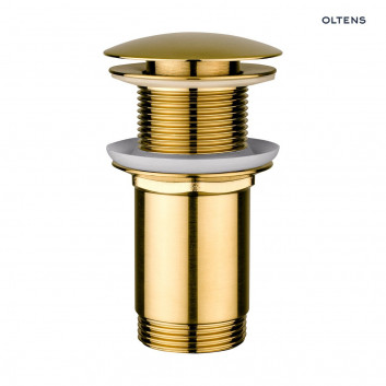 Oltens Rovde korek for washbasin klik klak round without overflow G1 1/4 - gold