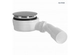 Oltens Pite Turbo Slim siphon for shower tray drain 90 mm plastikowy low - chrome