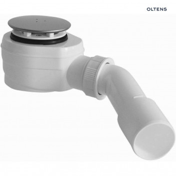 Oltens Pite Turbo Slim siphon for shower tray drain 90 mm plastikowy low - chrome
