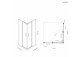 Oltens Breda shower cabin square 80x80 cm przesuwna - chrome 