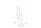 Oltens Hallan door shower 80 cm wnękowe glass transparent - black mat 