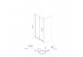 Oltens Hallan door shower 90 cm wnękowe glass transparent - black mat