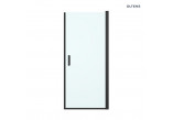Oltens Rinnan door shower 100 cm wnękowe glass transparent - black mat