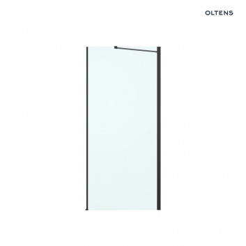 Oltens Rinnan door shower 100 cm wnękowe glass transparent - black mat