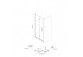 Oltens Hallan shower cabin 90x100 cm rectangular black mat/glass transparent door with wall 