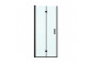 Oltens Hallan shower cabin 100x80 cm rectangular black mat/glass transparent door with wall 