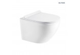 Set Oltens Hamnes bowl WC hanging PureRim with coating SmartClean with soft-close WC seat Ovan Slim