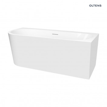 Oltens Hulda bathtub freestanding wallmounted 170x80 cm acrylic - white shine