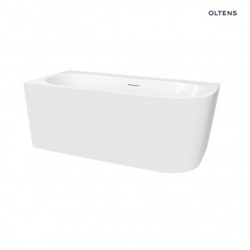 Oltens Hulda corner bathtub 160x75 cm right acrylic - white shine