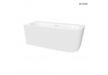 Oltens Hulda corner bathtub 170x80 cm left acrylic - white shine