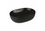 Oltens Hamnes Thin countertop washbasin oval 49,5 x 35,5 cm - black mat