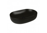 Oltens Hamnes Thin countertop washbasin oval 60,5 x 41,5 cm - black mat