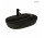 Oltens Hamnes Thin countertop washbasin with tap hole oval 62 x 42 cm - black mat