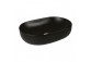 Oltens Hamnes Thin countertop washbasin oval 49,5 x 35,5 cm black mat  with coating Oltens SmartClean