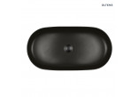 Oltens Hamnes Thin countertop washbasin oval 60,5 x 41,5 cm black mat  with coating Oltens SmartClean