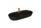 Oltens Hamnes Thin countertop washbasin with tap hole oval 62 x 42 cm black mat  with coating Oltens SmartClean 