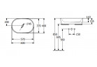 Washbasin countertop washbasin - Villeroy & Boch/Architectura, 600 x 400 x 155 mm, Weiss Alpin, z overflow